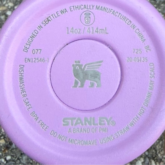 Stanley Youth Purple Quencher Thermos Bottle Travel Mug with Straw 14 oz - Picture 7 of 7